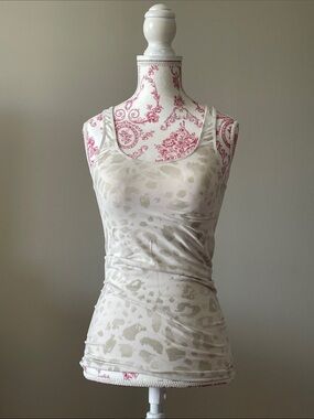 Aritzia neutral Leopard Print Tank Top